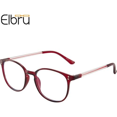 Elbru Vintage Transparent Full Frame Reading Glasses Ultralight HD Presbyopic Eyeglasses Hyperopia Eyewear Diopters +1.0 to +3.5