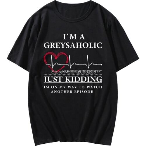Japan Cartoon Greys Anatomy Short Sleeve Man Fashion Casual T-shirt Top Spring Summer Unisex Oversized Hip Hop T Shirt