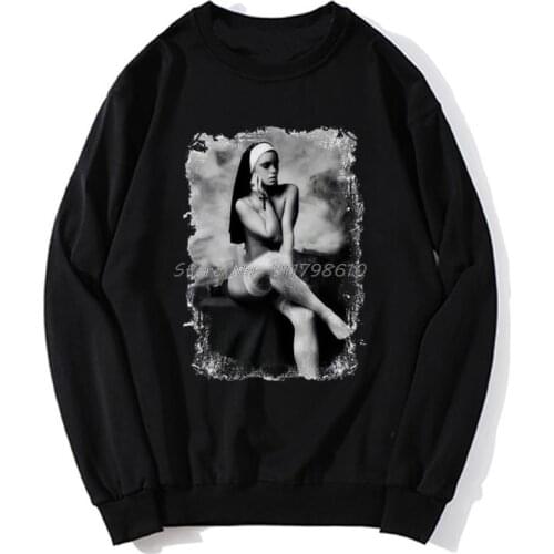 Hot Sexy Nun Nonne Religieuse Pin Up Church Of Satan Anton Lavey Satanic Occult Goth Gothic hoodie Men Hoodies Sweater
