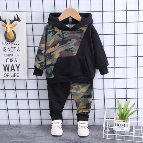 Toddler Baby Boys Clothing Sets Children Style Costume Spring Autumn Camouflage Military Uniform Kids Fashion Clothes