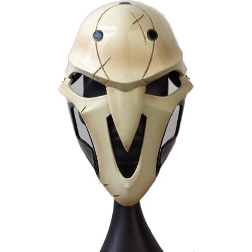 Gmasking 2020 OW Overwatch 76 Reaper Mask Adult Cosplay Airsoft Wire Mask 1:1 Props (White) Halloween Cosplay Costume Accessory