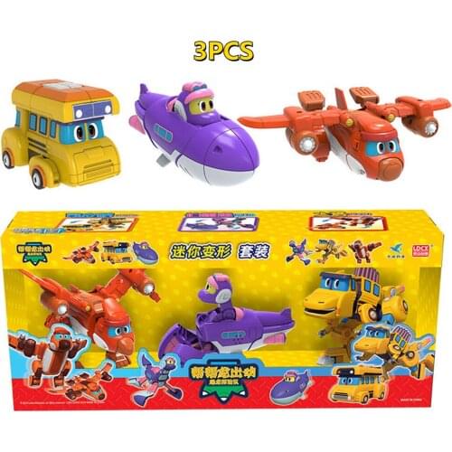Mini Deformation Gogo Dino Explorers REX Movable Multiple Transformation Car Airplane Motorboat Crane Dinosaur Toys