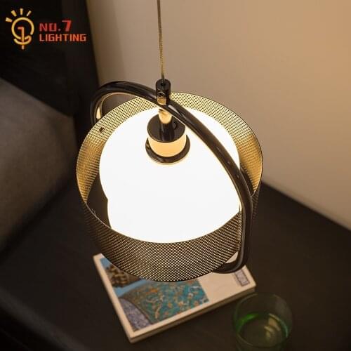 Vintage Retro Industrial Iron Art Glass Pendant Lights Led Indoor Lighting Bedside Living Room Decoration Balcony Porch Kitchen