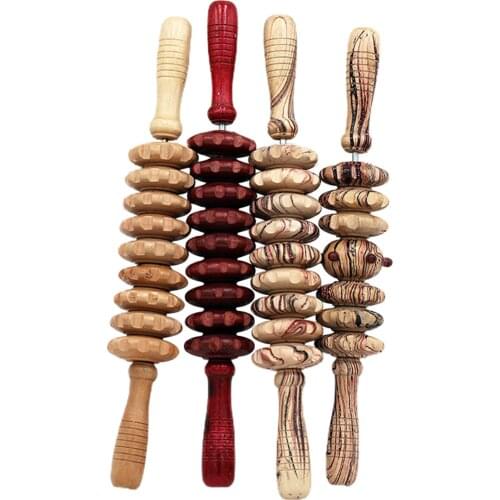 Manual Wooden Fascia Massage Roller Trigger Points for Release Cellulite Sore Muscle Blasting Gifts for Family TS1