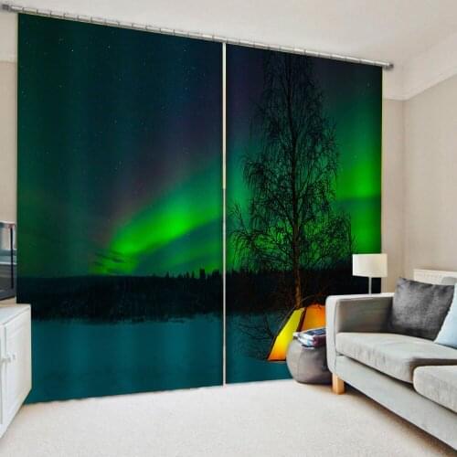 Morden green forest curtains 3D Blackout Curtains Living Room Bedroom Hotel Window curtains