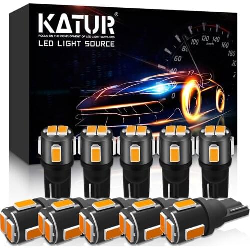 10pcs T10 W5W Led Bulbs 194 168 5630Smd LED Car Dome Map Trunk License Plate Light Lamp Bulbs t10 led Red Amber White 6000K 12V