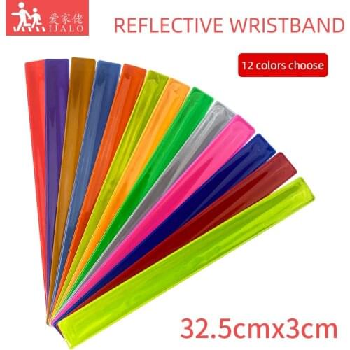 32cm Reflective slap band Reflective pvc wristband slap band bracelet for running bicycle riding road safety visibility