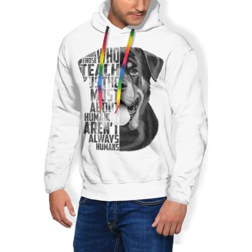 Rottweiler Hoodie Rottweiler Quote Hoodies Polyester XXX Pullover Hoodie Blue Nice Long Warm Outdoor Hoodies