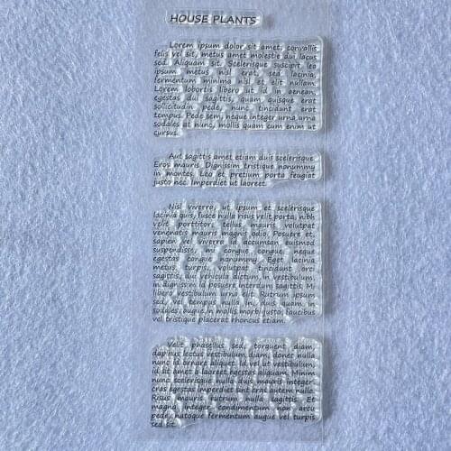 Vintage background word script Clear Stamp Transparent Silicone Stamp Seal Sheet For Scrapbooking Photo Album Decoration