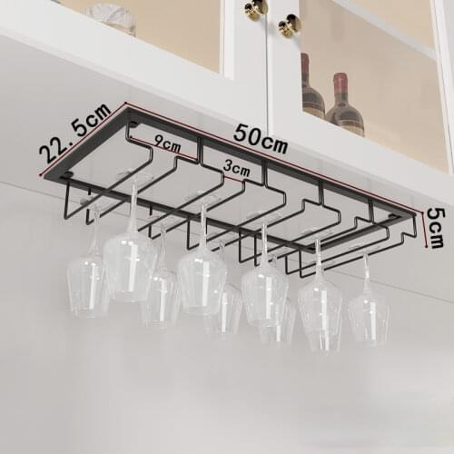 Iron Wall Mount Wine Glass Hanging Holder Goblet Stemware Storage Organizer Rack JU32213