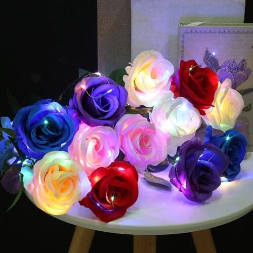 1pcs Colorful Galaxy Artificial Rose Artificial Flowers Bouquet Flowers for Home Wedding Decoration Indoor Gift Valentines Day