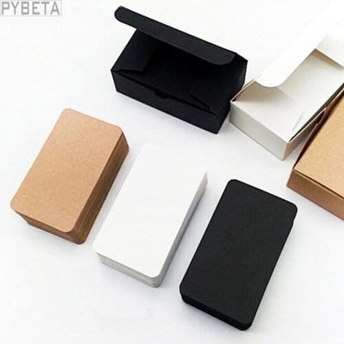 100sheets- Round Corner Kraft Paper Cards Sketch Drawing Message Cards- Black Kraft White optional