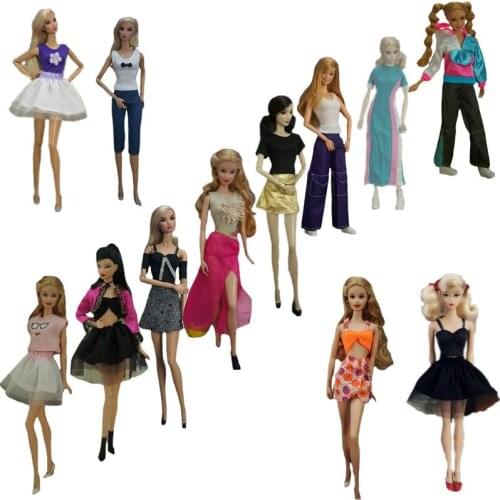 11.5" Fashion Doll Outfits Set for Barbie Clothes 1/6 BJD Accessories Dress Shirt Tank Coat Jacket Tops Skirt Pants Trousers Toy