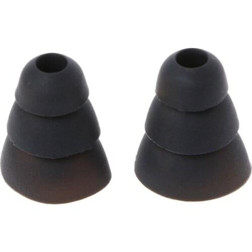 3 Pairs S/M/L Three-Layer Silicone Replacement Ear Tips Earbuds For In-Ear Earphone