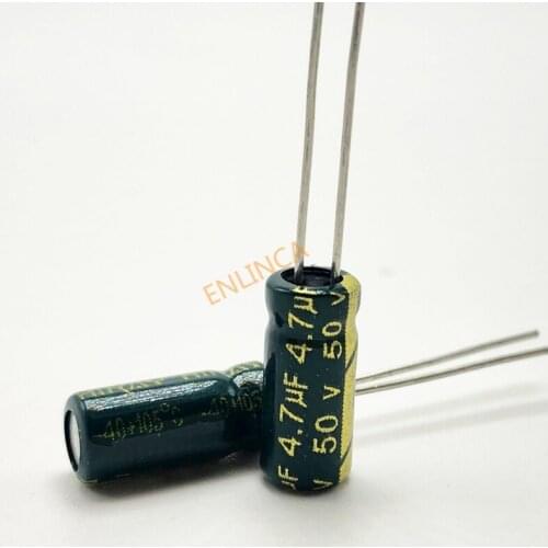50V 4.7UF 5*11 high frequency low impedance aluminum electrolytic capacitor 4.7uf 50v 20