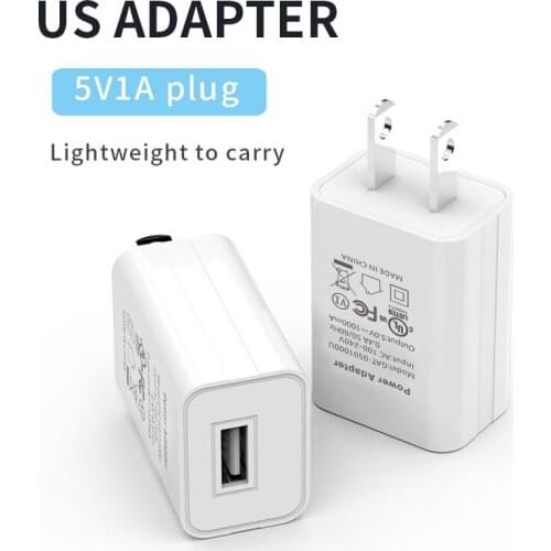 5V 1A American Charging Head 220V USB Interface Mobile Phone Power Adapter Convenient Travel FCC Certified Direct Charge Plug