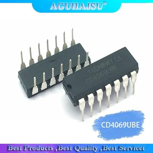 10PCS CD4069UBE DIP14 CD4069U DIP CD4069 DIP-14 CD4069BE new and original IC