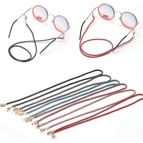 70cm Nylon Glasses Chain Anti-lost Eyeglass Chains Glasses Reading Eyeglasses Holder Strap Cords Lanyards for Girls Gold Black