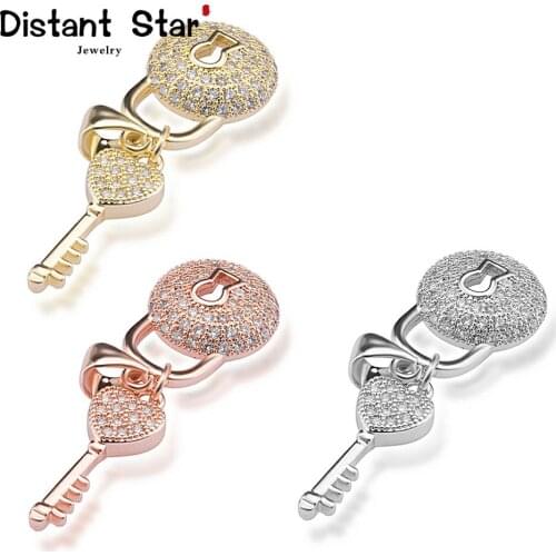 Key high quality pendant necklace jewelry connector accessories diy jewelry necklace making gift cubic zirconia copper finding