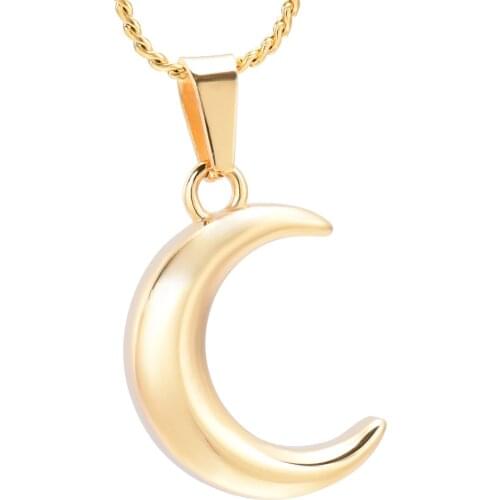Crescent Moon Necklace Memorial Urns for Ashes Stainless Steel Infinity Cremation Keepsake Jewelry Pendant for Women/Kids/Girls