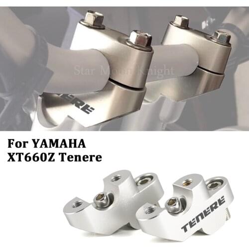 For YAMAHA XT660Z Tenere XT 660 Z Motorcycle Accessories Handlebar Risers Clamp Mounting Mount Riser CNC Billet Aluminum