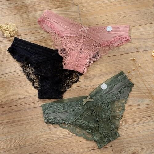 French Sexy Black Lace Panties Mesh Flowers Transparent Breifs Underwear Fashion Women Seamless Low Rise Knickers Lingerie