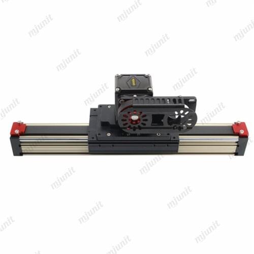 Mjunit XZ axis horizontal moving and lifting structure precision synchronous belt guide rail, 2 slide linear belt modules CNC