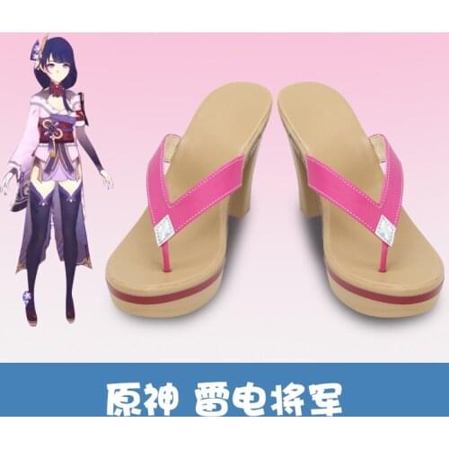 Game Genshin Impact Raiden Shogun Cosplay Shoes Boots Baal Raiden Shogun Cosplay Costume Sexy Women Uniform Dress Accessories