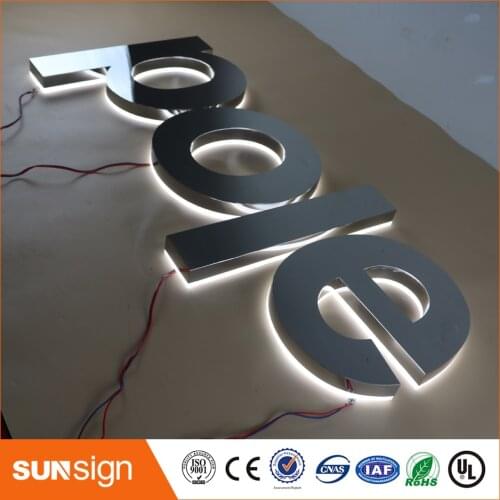 Custom made 3d letters mirror stainless steel letters and signs