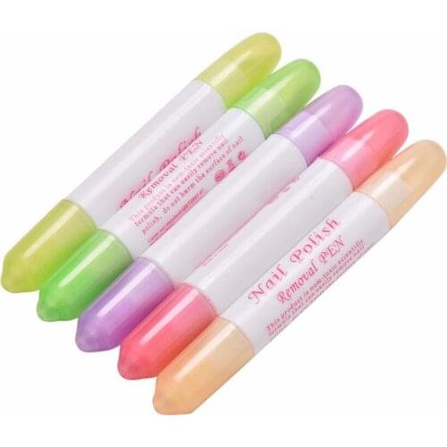 Wholesale 5 Color Nail Art Corrector Pen Remove Mistakes + 3 Tips Newest Nail Polish Corrector Pen Cleaner Erase Manicure