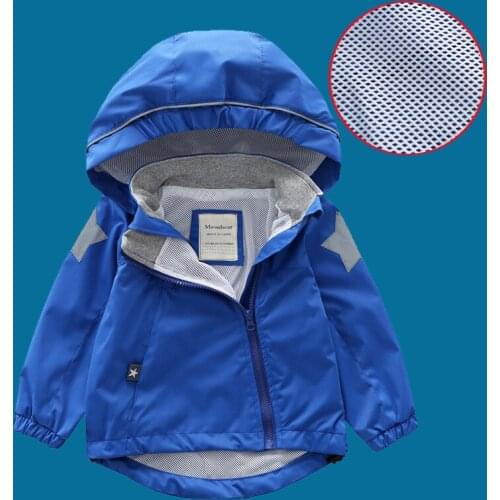New 2019 spring autumn child kid jackets outwear baby boy girl windproof waterproof jacket double-deck inner mesh