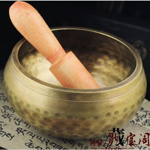 BRASS Decoration Tibetan Singing Bowl Hand Hammered Chakra Religion Belief Wholesale BRASS Bowls Striker price Factory