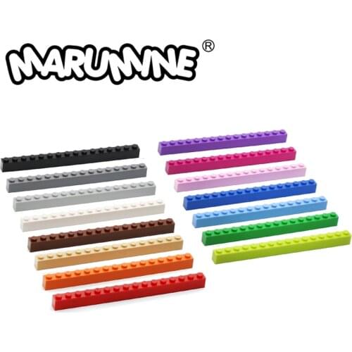 MARUMINE 30PCS 1x16(3H) Building Bricks Cube Base Blocks Part MOC City Particles DIY Classic Construction Educational Toys