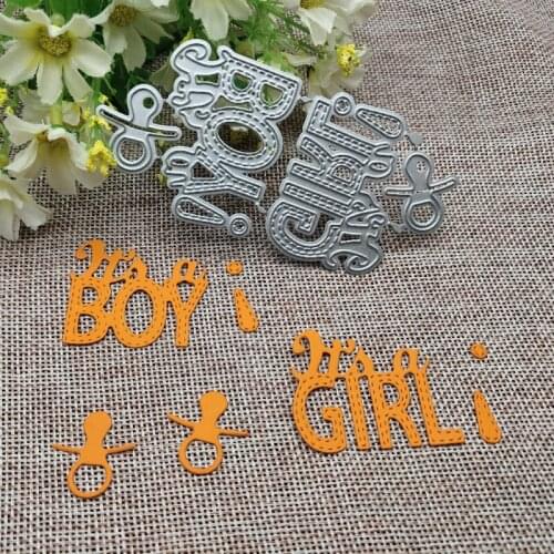 Baby Boy and Baby GIRL Metal cutting dies frame craft cutting die embossing stencil for handmade Paper card making scrapbooking