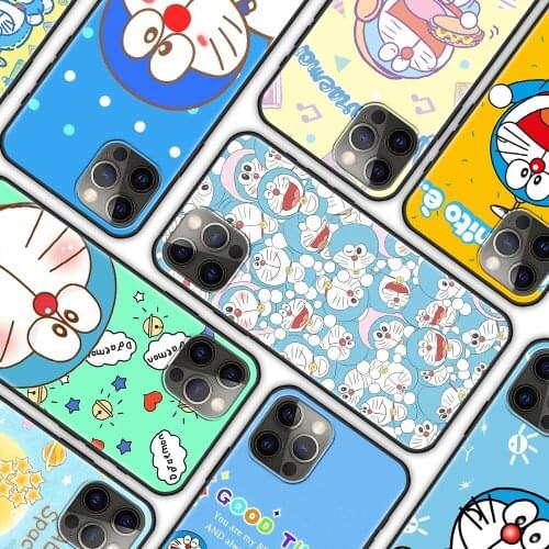 Cute Anime Doraemon Phone Case for Apple iPhone 13 Mini 13 Pro Max 11 7 Plus 12 Pro Max XR X 6 XS 5 8 Mobile Phone Bag Fundas