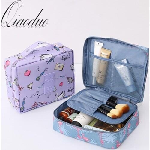 Qiaoduo Multifunction travel Cosmetic Bag Neceser Women Makeup Bags Toiletries Organizer Waterproof Female Storage Make up Cases