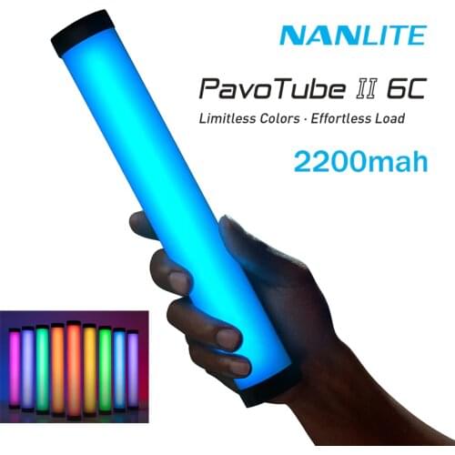 Nanlite PavoTube II 6C Photography Lighting Stick Tube Portable Handheld LED RGB Fill Light Photos Video soft light Nanguang