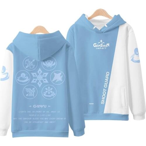 2021 New Creative Genshin Impact Hoodies Sweatshirt Women Men Spring Autumn Fashion Hooded 3D Print Hip hop Streetwear Clothes