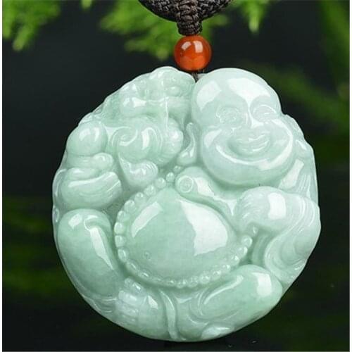 Natural Mens Jade Pendants Hand Carved Jadeite Pendant Fine Necklace for Women Men Fashion Jewelry Chain Accessories