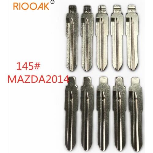 RIOOAK 10pcs #145 lishi MAZDA2014 Metal Blank Uncut Flip KD VVDI Remote Key Blade For Mazda Axela CX-5 ATENZA Uncut Key Blade