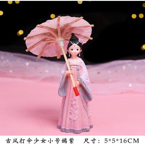 Ancient Costume Chinese Style Hanfu Ornaments Palace Antique Furnishings Cute Girl Heart Room Home Decorations Mini 1