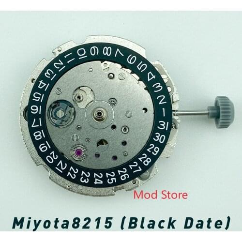Free Metallic Dial Ring/Screws/Stem New Version Miyota8215 Movement with Black Date Wheel (Date At 3)