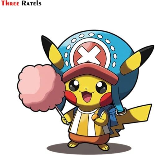 Three Ratels FC387 Cute Funny Anime Chopper Cartoon 3D Stickers For Car Road Bike Decal