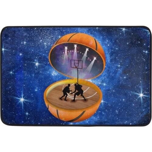 Funny Doormats 3D Basketball Door Entrance Welcome Mats Bathroom Mat For Toilet Bathroom Rug Toilet Mat Tub Rug Anti-slipping