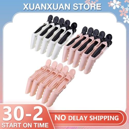 5Pcs/Set Hair Clip Crocodile Hairstyling Tools Modeling Accessories Hairpin Clamp Grip Plasitic Matte Haircut Salon