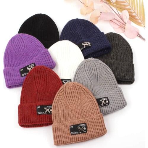 2021 Womens Knit Beanie Hats Winter Warm Earmuffs Thicken Ear-flapped Hats For Women Outdoor Street Cap Korean Style Beanie