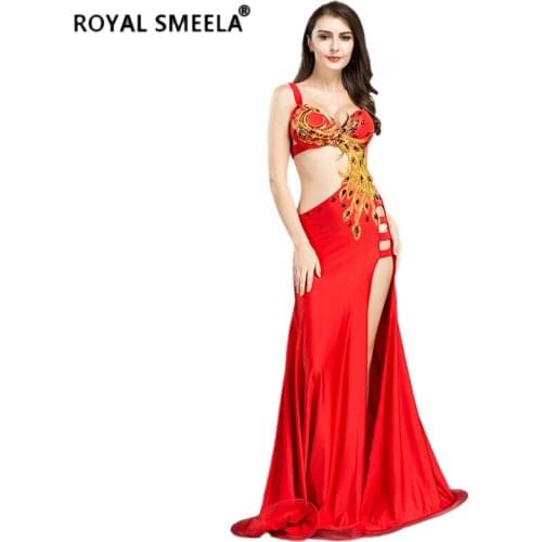 Women Belly Dance Costume Set Phoenix Totem Bra Top Skirt Dress Carnival Hollywood Stage Clothes lady sexy belly dancing outfits