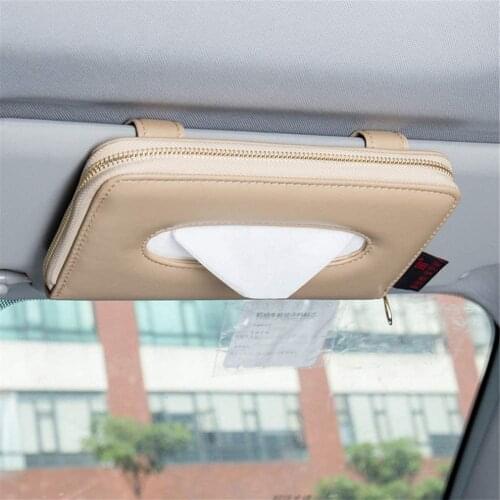 1 Pcs Car Tissue Box Towel Sets Car Sun Visor Tissue Box Holder Auto Interior Storage Decoration for Car Accessories