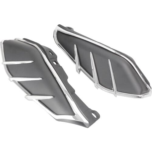 2pcs Motorcycle Mid Frame Engine Saddle Shield Heat Deflector for Harley Touring Road King Street Electra Glide 2009-2017 Black