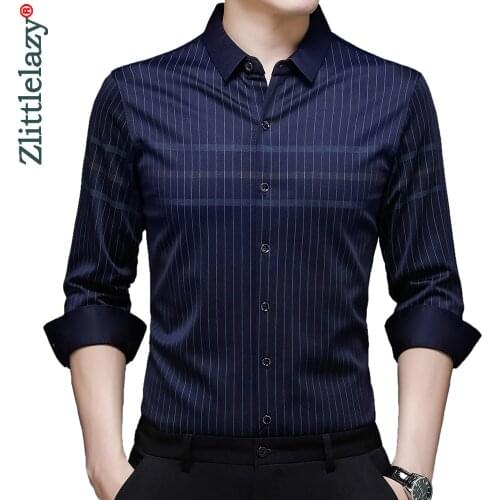 2021 brand designer striped mens shirts for men clothing korean fashion long sleeve shirt luxury dress casual clothes jersey 151